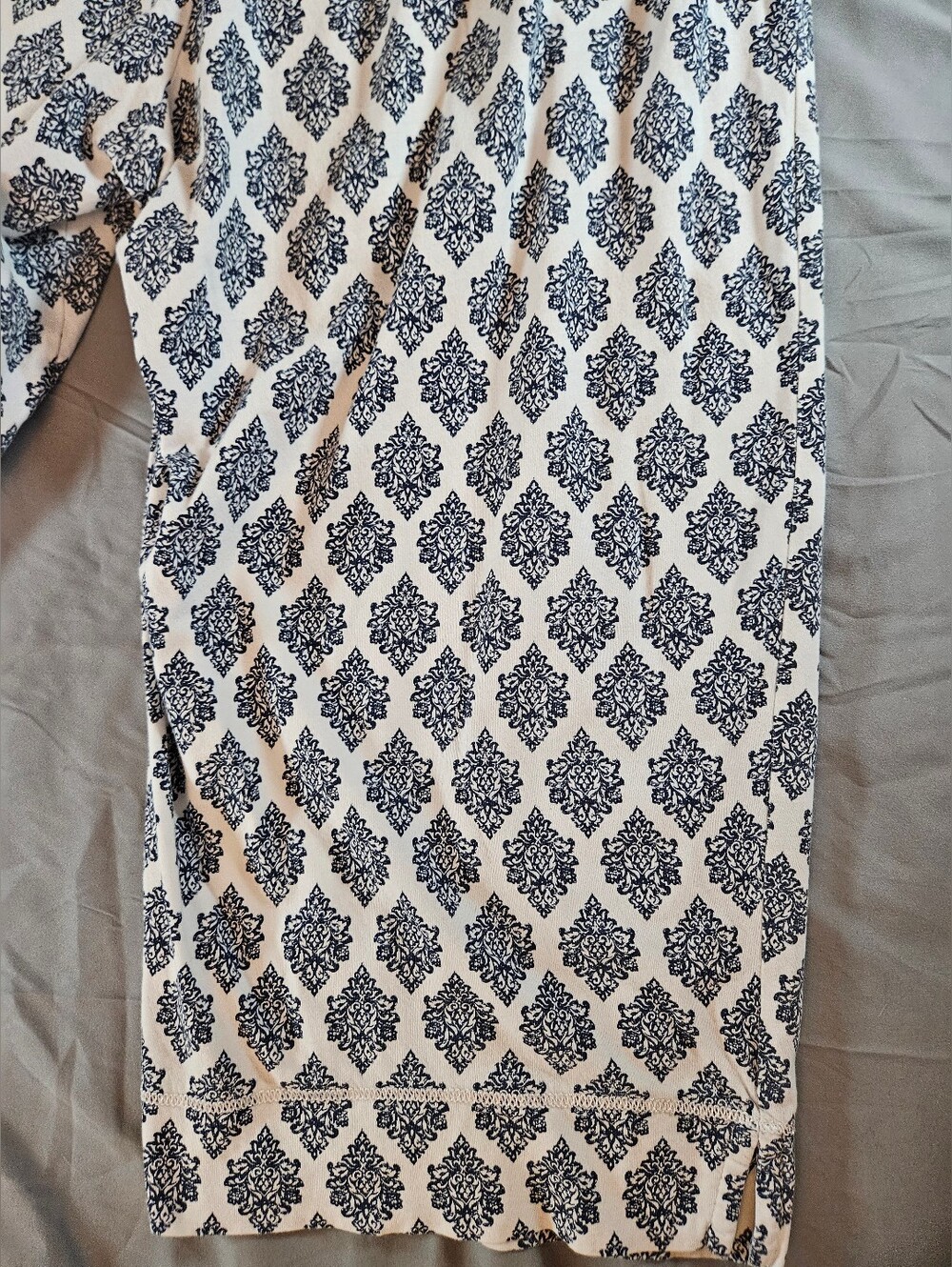 Carole Hochman Womens White And Blue Geometric Print Pajama Capri Pants Size XXL - Picture 13 of 15